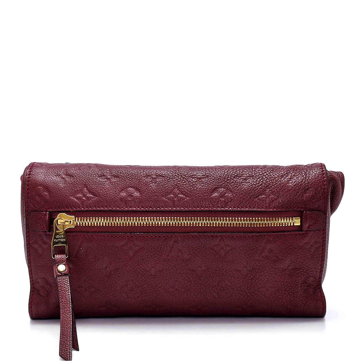 Louis Vuitton - Burgundy Monogram Empreinte Leather Petillante Clutch